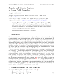 Regular and Chaotic Regimes in Scalar Field Cosmology