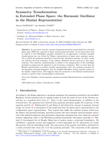 Symmetry Transformation in Extended Phase Space: the Harmonic Oscillator n ?