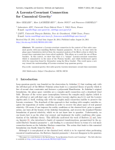 A Lorentz-Covariant Connection y ?