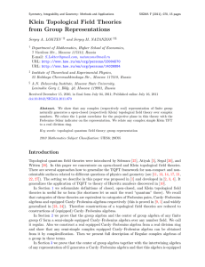 Klein Topological Field Theories from Group Representations