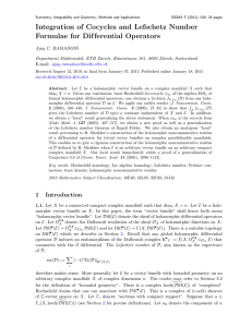 Integration of Cocycles and Lefschetz Number Formulae for Dif ferential Operators
