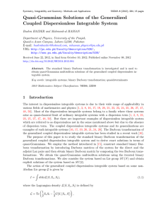 Quasi-Grammian Solutions of the Generalized Coupled Dispersionless Integrable System