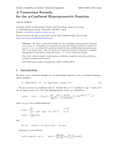 A Connection Formula for the q-Conf luent Hypergeometric Function