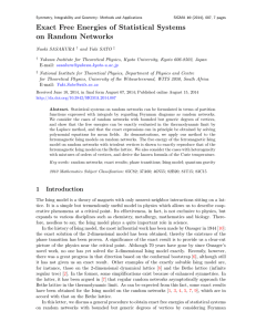 Exact Free Energies of Statistical Systems on Random Networks
