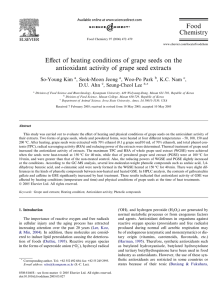 Eﬀect of heating conditions of grape seeds on the So-Young Kim
