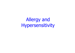 Allergy and Hypersensitivity