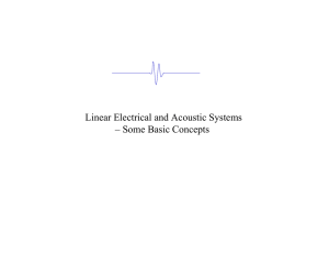 Linear Electrical and Acoustic Systems – Some Basic Concepts