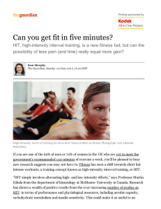 Can you get fit in five minutes?