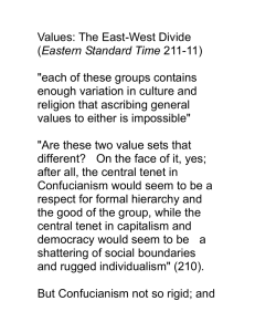 Values: The East-West Divide Eastern Standard Time  &#34;each of these groups contains