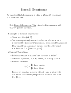 Bernoulli Experiments
