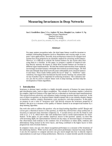 Measuring Invariances in Deep Networks Abstract