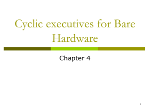 Cyclic executives for Bare Hardware Chapter 4 1