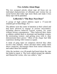 Two Articles About Rape