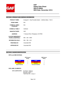 GAF Safety Data Sheet SDS # 2098A SDS Date: December 2014