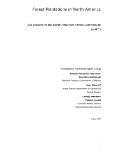 Forest Plantations in North America  (NAFC)