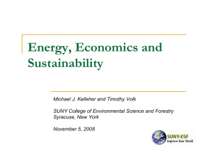 Energy, Economics and Sustainability