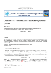 Chaos in nonautonomous discrete fuzzy dynamical systems Yaoyao Lan