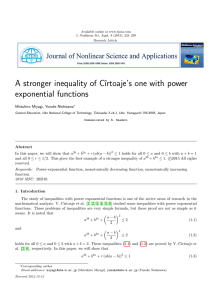 A stronger inequality of Cˆırtoaje’s one with power exponential functions