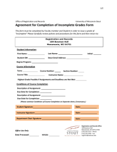 Agreement for Completion of Incomplete Grades Form