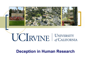 Deception in Human Research