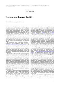 Oceans and human health EDITORIAL