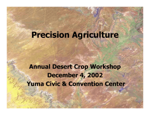 Precision Agriculture Annual Desert Crop Workshop December 4, 2002