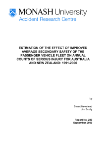 ESTIMATION OF THE EFFECT OF IMPROVED AVERAGE SECONDARY SAFETY OF THE