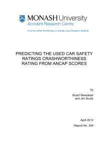 PREDICTING THE USED CAR SAFETY RATINGS CRASHWORTHINESS RATING FROM ANCAP SCORES by