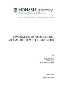 EVALUATION OF VEHICLE SIDE AIRBAG SYSTEM EFFECTIVENESS by