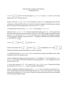 18.022 Recitation Handout (with solutions) 24 September 2014 µ ¶