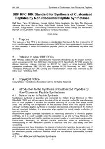 BBF RFC 100: Standard for Synthesis of Customized