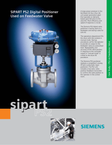 SIPART PS2 Digital Positioner Used on Feedwater Valve