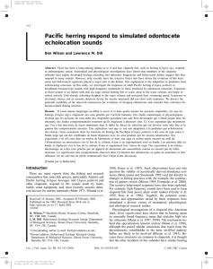 Pacific herring respond to simulated odontocete echolocation sounds