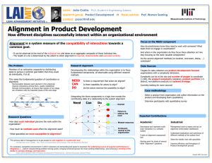 Alignment in Product Development name: research group: