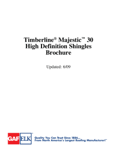 Timberline Majestic 30 High Definition Shingles