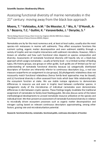 Assessing functional diversity of marine nematodes in the 21