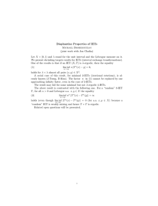Diophantine Properties of IETs Michael Boshernitzan (joint work with Jon Chaika)