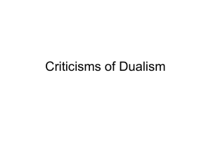 Criticisms of Dualism