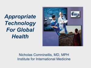 Appropriate Technology For Global Health