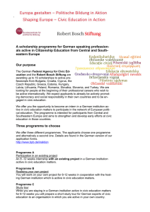 A scholarship programme for German speaking profession-