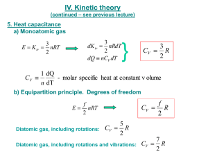 } IV. Kinetic theory R C