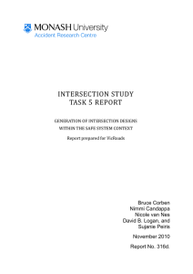 INTERSECTION STUDY TASK 5 REPORT