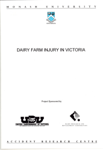 DAIRY FARM INJURY IN VICTORIA C ENT R