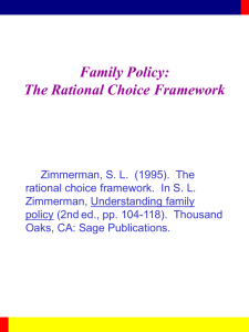 Family Policy: The Rational Choice Framework
