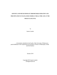 KINETICS AND MECHANISMS OF CHROMIUM(III) OXIDATION AND