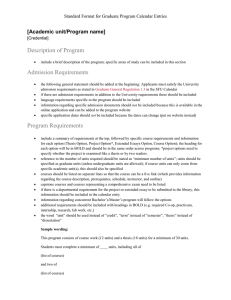 Description of Program Admission Requirements [Academic unit/Program name]