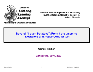 Beyond “Couch Potatoes”: From Consumers to Designers and Active Contributors
