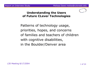 Patterns of technology usage, priorities, hopes, and concerns with cognitive disabilities,