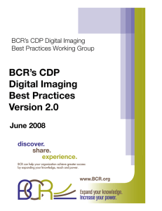BCR’s CDP Digital Imaging Best Practices Version 2.0
