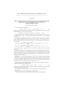 Mem. Differential Equations Math. Phys. 32(2004), 147–150 E. Krupchik